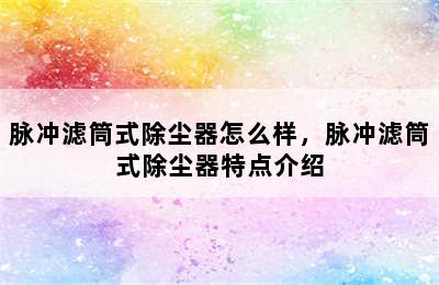 脉冲滤筒式除尘器怎么样，脉冲滤筒式除尘器特点介绍