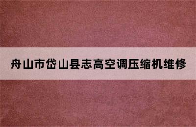 舟山市岱山县志高空调压缩机维修