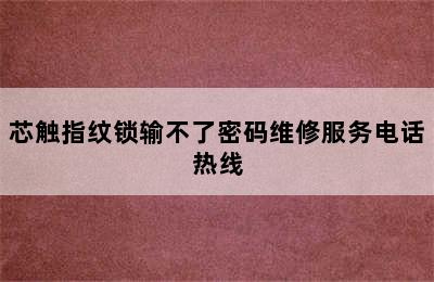 芯触指纹锁输不了密码维修服务电话热线