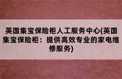 英国集宝保险柜人工服务中心(英国集宝保险柜：提供高效专业的家电维修服务)