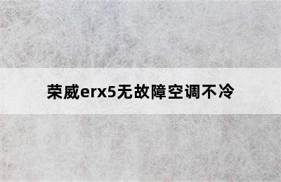 荣威erx5无故障空调不冷