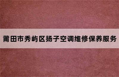 莆田市秀屿区扬子空调维修保养服务