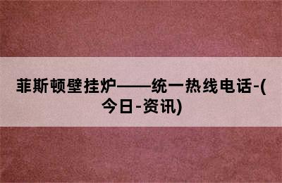 菲斯顿壁挂炉——统一热线电话-(今日-资讯)