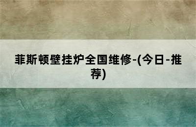 菲斯顿壁挂炉全国维修-(今日-推荐)