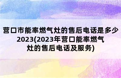 营口市能率燃气灶的售后电话是多少2023(2023年营口能率燃气灶的售后电话及服务)