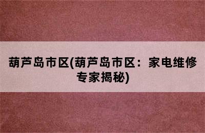 葫芦岛市区(葫芦岛市区：家电维修专家揭秘)