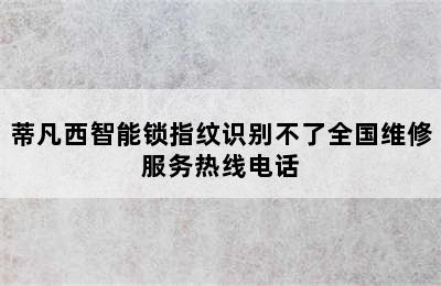 蒂凡西智能锁指纹识别不了全国维修服务热线电话