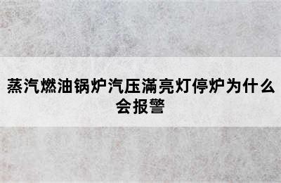 蒸汽燃油锅炉汽压滿亮灯停炉为什么会报警