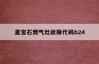 蓝宝石燃气灶故障代码b24