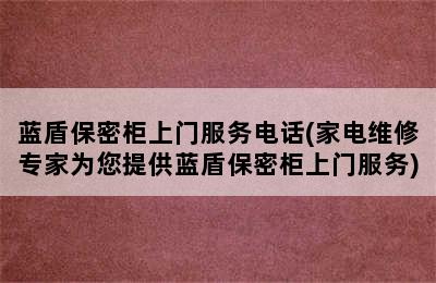 蓝盾保密柜上门服务电话(家电维修专家为您提供蓝盾保密柜上门服务)