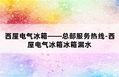 西屋电气冰箱——总部服务热线-西屋电气冰箱冰箱漏水