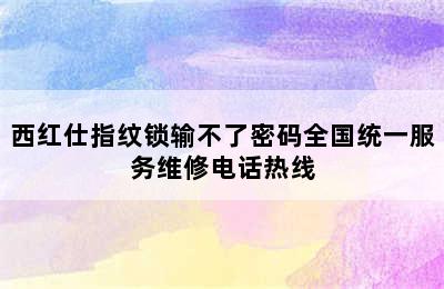 西红仕指纹锁输不了密码全国统一服务维修电话热线