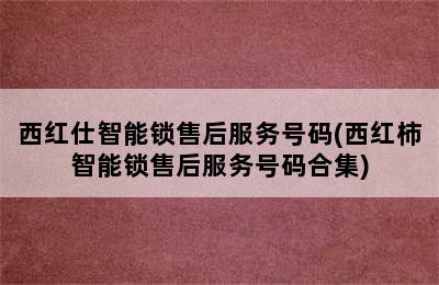 西红仕智能锁售后服务号码(西红柿智能锁售后服务号码合集)