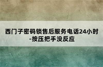 西门子密码锁售后服务电话24小时-按压把手没反应