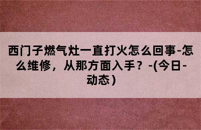 西门子燃气灶一直打火怎么回事-怎么维修，从那方面入手？-(今日-动态）