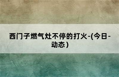 西门子燃气灶不停的打火-(今日-动态）