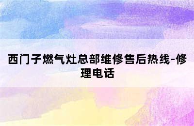 西门子燃气灶总部维修售后热线-修理电话