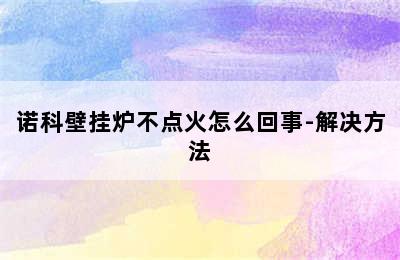 诺科壁挂炉不点火怎么回事-解决方法