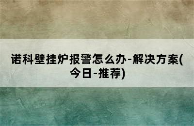 诺科壁挂炉报警怎么办-解决方案(今日-推荐)