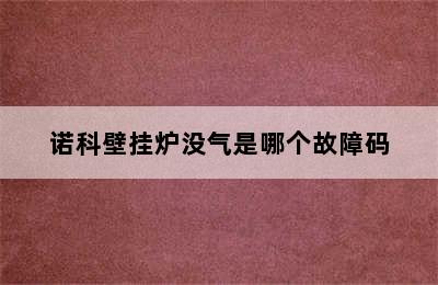 诺科壁挂炉没气是哪个故障码