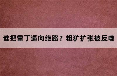 谁把雷丁逼向绝路？粗犷扩张被反噬