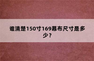 谁清楚150寸169幕布尺寸是多少？