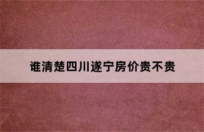 谁清楚四川遂宁房价贵不贵