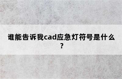 谁能告诉我cad应急灯符号是什么？