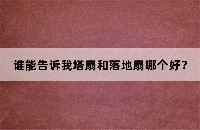 谁能告诉我塔扇和落地扇哪个好？