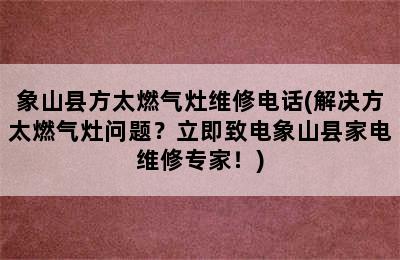 象山县方太燃气灶维修电话(解决方太燃气灶问题？立即致电象山县家电维修专家！)