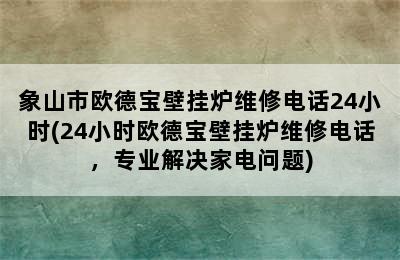 象山市欧德宝壁挂炉维修电话24小时(24小时欧德宝壁挂炉维修电话，专业解决家电问题)