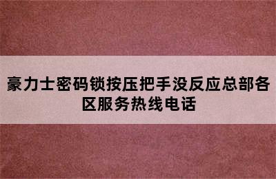 豪力士密码锁按压把手没反应总部各区服务热线电话