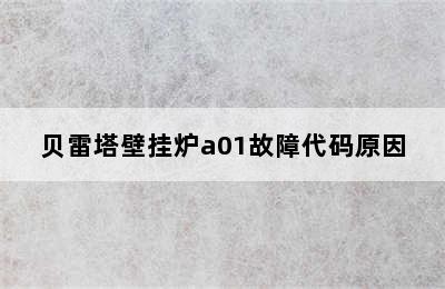 贝雷塔壁挂炉a01故障代码原因