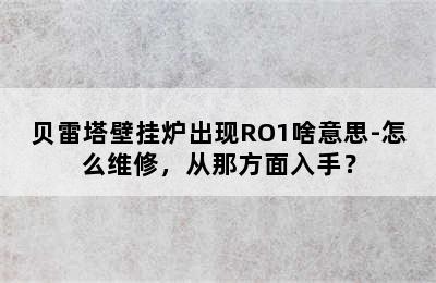 贝雷塔壁挂炉出现RO1啥意思-怎么维修，从那方面入手？