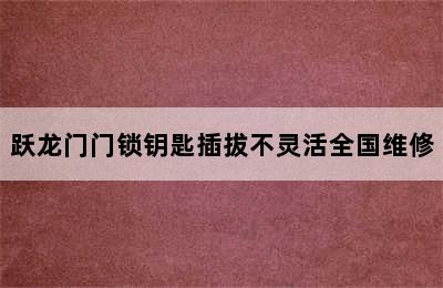 跃龙门门锁钥匙插拔不灵活全国维修