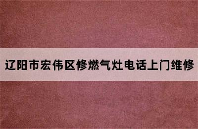 辽阳市宏伟区修燃气灶电话上门维修