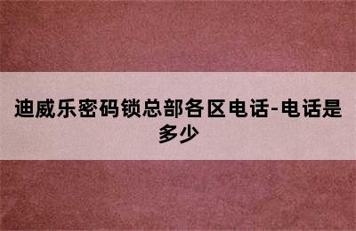 迪威乐密码锁总部各区电话-电话是多少