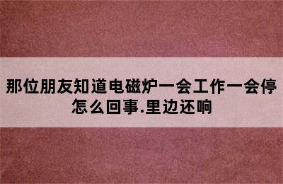 那位朋友知道电磁炉一会工作一会停怎么回事.里边还响