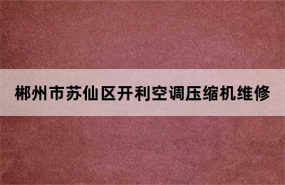 郴州市苏仙区开利空调压缩机维修