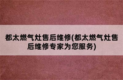 都太燃气灶售后维修(都太燃气灶售后维修专家为您服务)