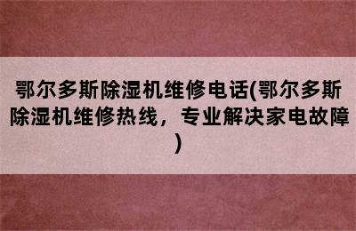 鄂尔多斯除湿机维修电话(鄂尔多斯除湿机维修热线，专业解决家电故障)