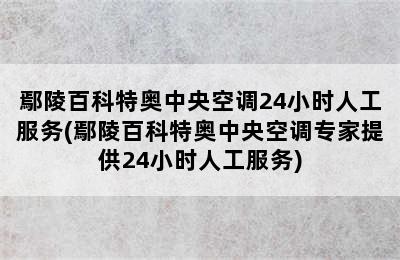 鄢陵百科特奥中央空调24小时人工服务(鄢陵百科特奥中央空调专家提供24小时人工服务)