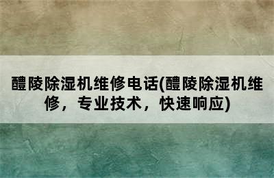 醴陵除湿机维修电话(醴陵除湿机维修，专业技术，快速响应)