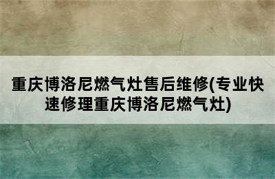 重庆博洛尼燃气灶售后维修(专业快速修理重庆博洛尼燃气灶)