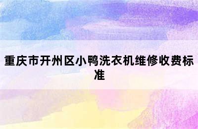 重庆市开州区小鸭洗衣机维修收费标准