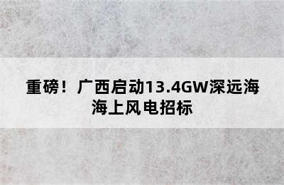 重磅！广西启动13.4GW深远海海上风电招标