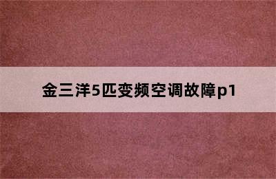 金三洋5匹变频空调故障p1