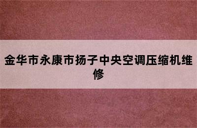 金华市永康市扬子中央空调压缩机维修