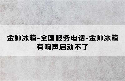 金帅冰箱-全国服务电话-金帅冰箱有响声启动不了