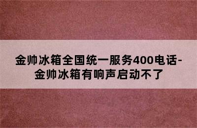 金帅冰箱全国统一服务400电话-金帅冰箱有响声启动不了